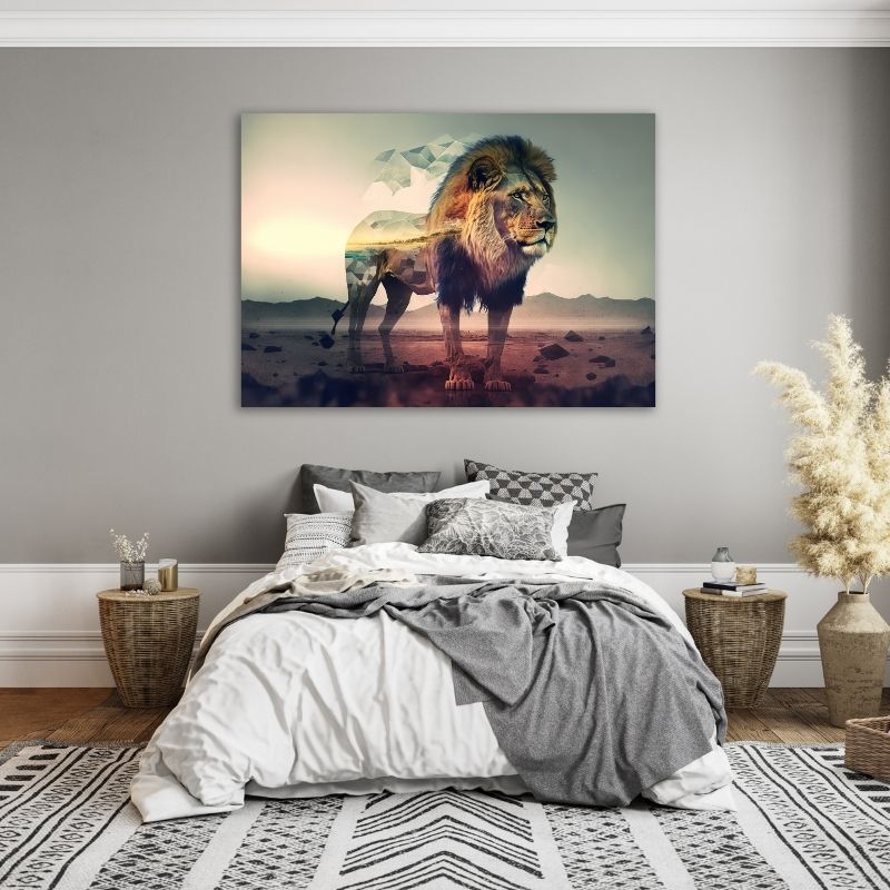 Lion Art Pre-Printed Canvas