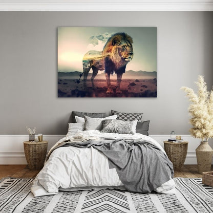 Lion Art Pre-Printed Canvas