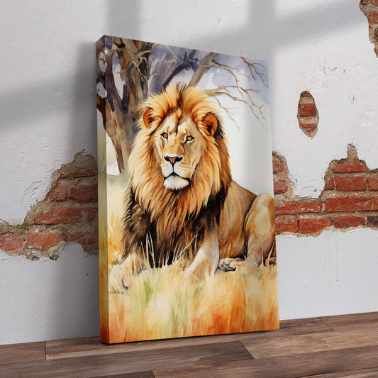 Lion Painting Pre-Printed Canvas