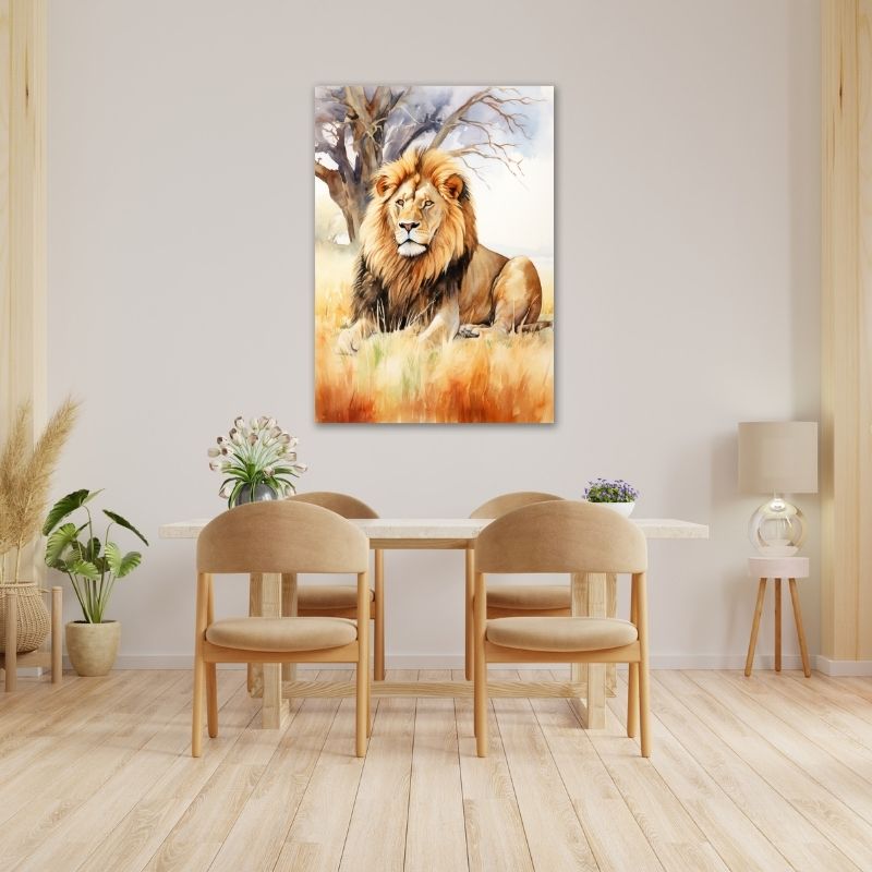 Lion Painting Pre-Printed Canvas