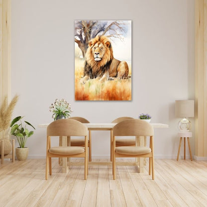 Lion Painting Pre-Printed Canvas