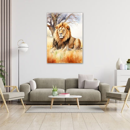 Lion Painting Pre-Printed Canvas