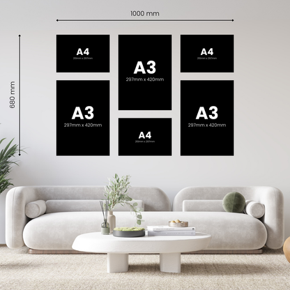 Medium 6 Piece Puzzle Canvas Combo