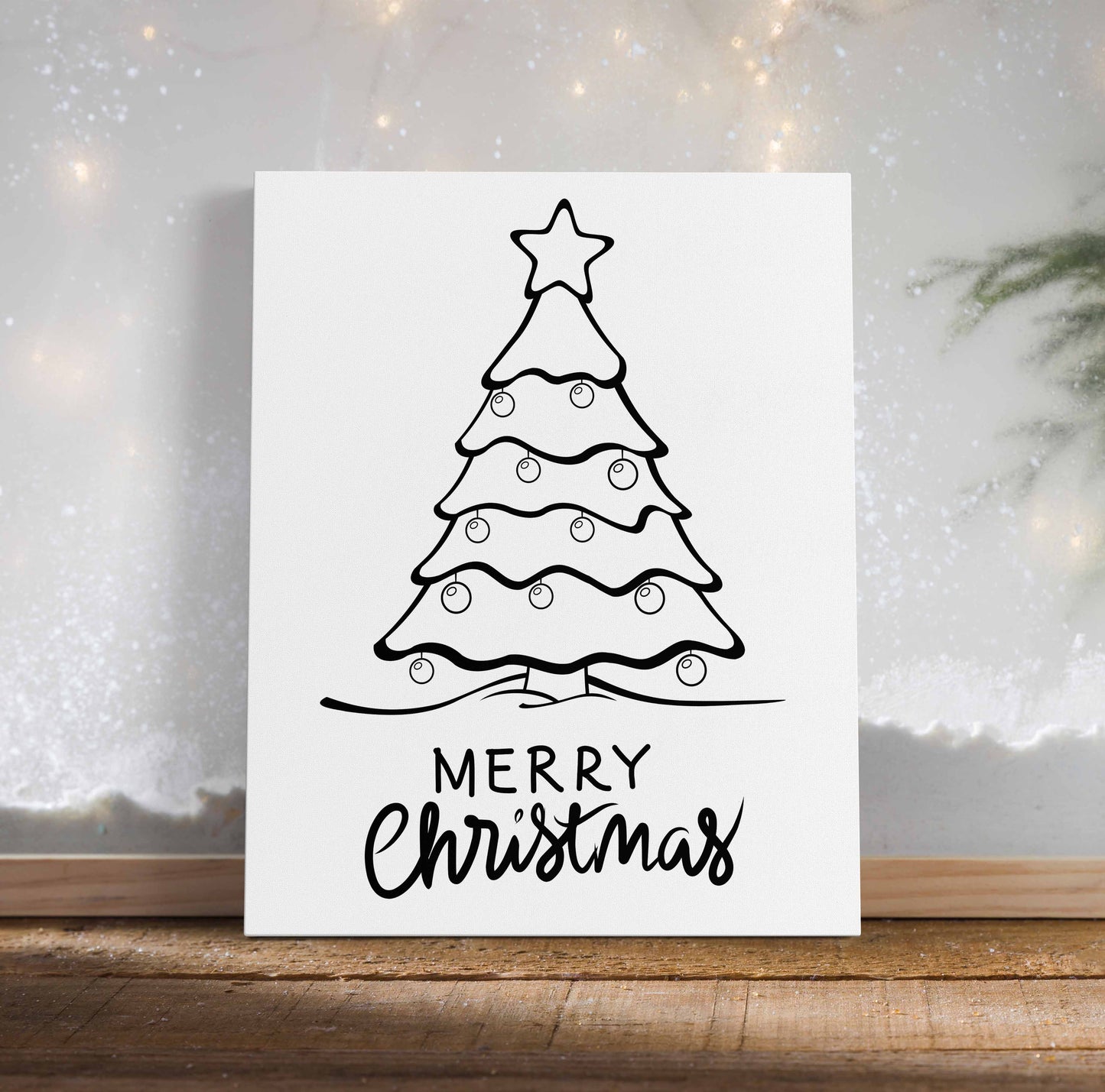 Merry Christmas Tree Canvas Paint Kit