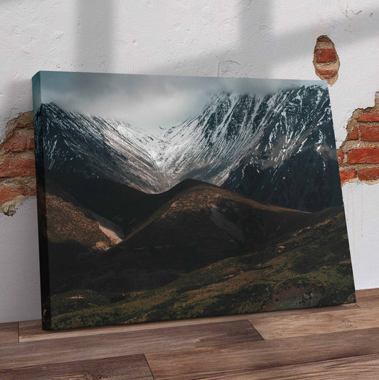 Misty Clouds over Mountain Pre-Printed Canvas