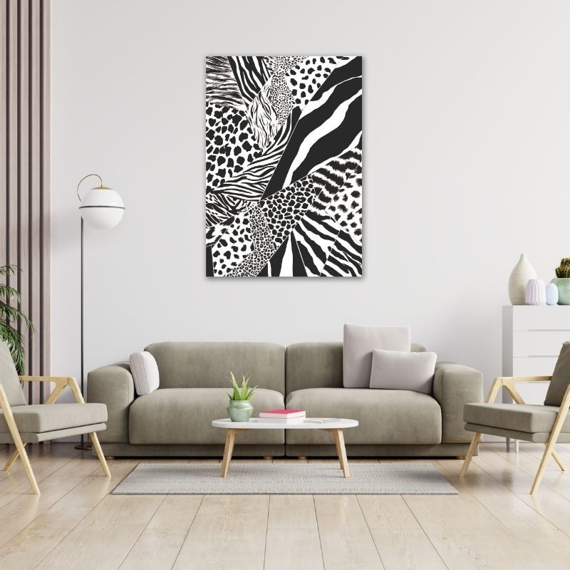 Mixed Animal Pattern Pre-Printed Canvas
