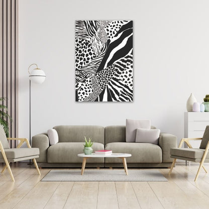 Mixed Animal Pattern Pre-Printed Canvas