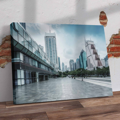 Modern City Landscape Pre-Printed Canvas