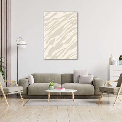 Neutral Colour Stripes Pre-Printed Canvas