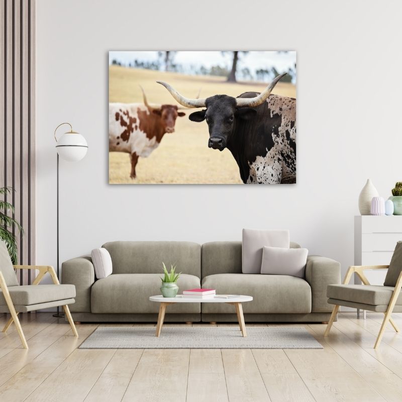 Nguni Side View Pre-Printed Canvas