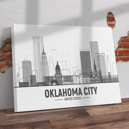 Oklahoma City Pre-Printed Canvas