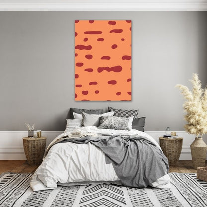 Orange Spots Pre-Printed Canvas