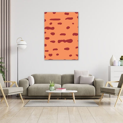 Orange Spots Pre-Printed Canvas