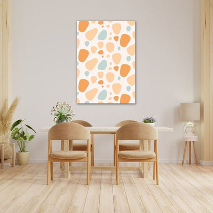 Orange and Blue Spots Pre-Printed Canvas