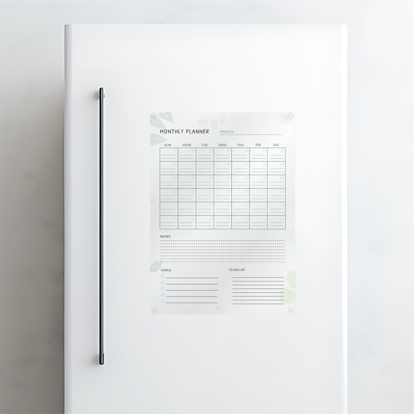 Leaves Monthly Acrylic Planner