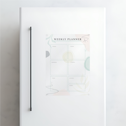 Watercolour Shapes Weekly Acrylic Planner