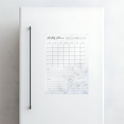 Blue Watercolour Monthly Acrylic Planner