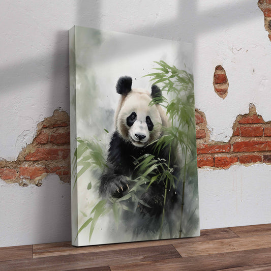 Watercolour Panda Pre-Printed Canvas