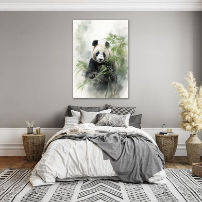 Watercolour Panda Pre-Printed Canvas