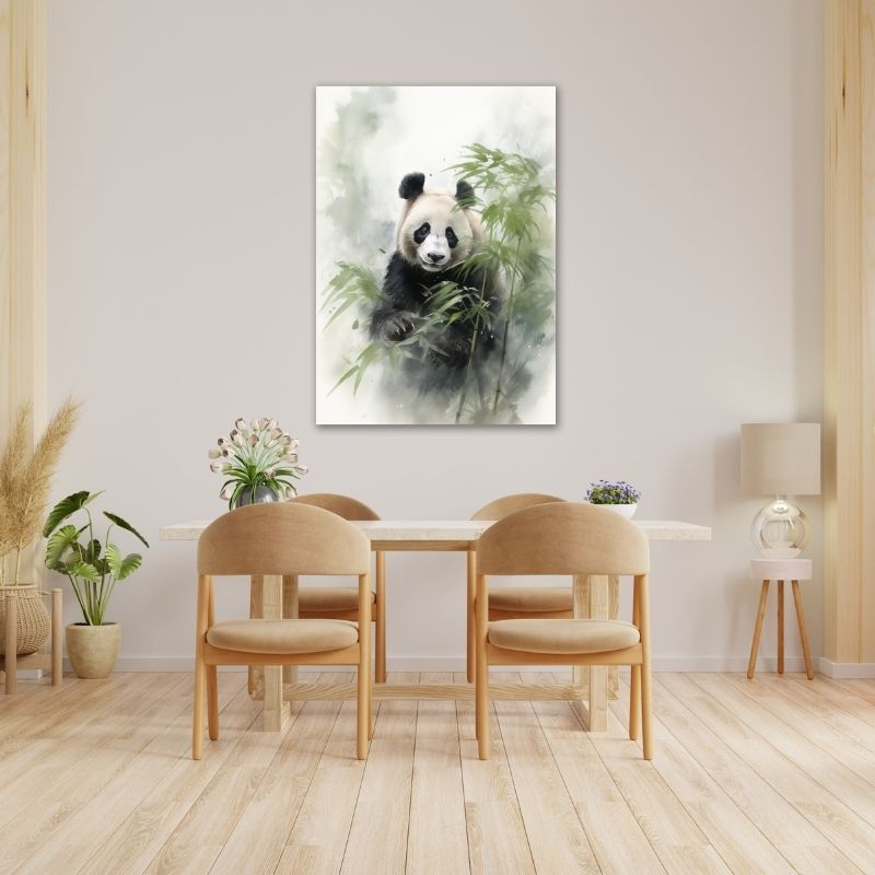 Watercolour Panda Pre-Printed Canvas
