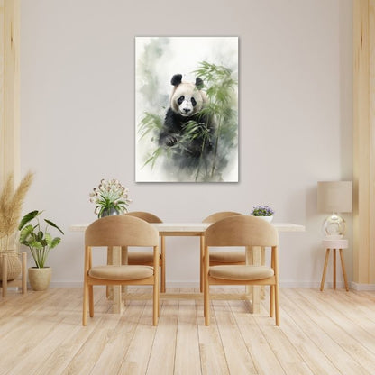 Watercolour Panda Pre-Printed Canvas