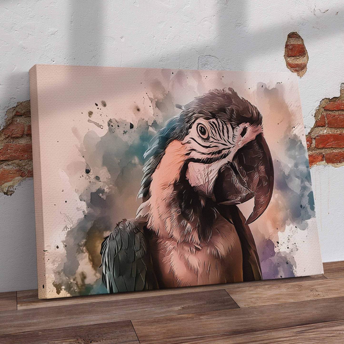 Parrot Painting Pre-Printed Canvas