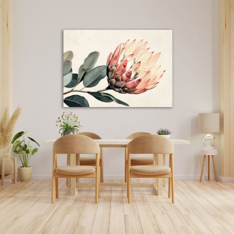 Pastel Protea Pre-Printed Canvas