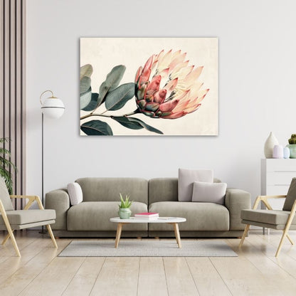 Pastel Protea Pre-Printed Canvas