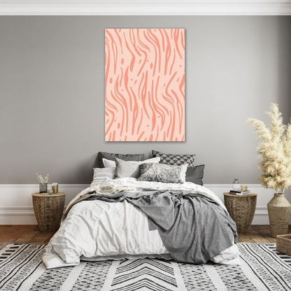 Pink Zebra Stripes Pre-Printed Canvas