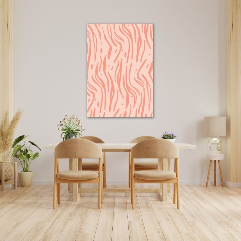 Pink Zebra Stripes Pre-Printed Canvas