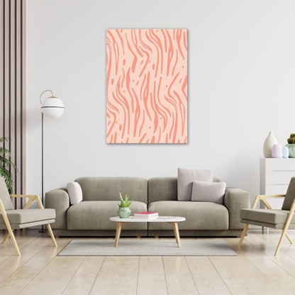 Pink Zebra Stripes Pre-Printed Canvas