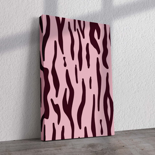 Pink and Purple Zebra Stripes Pre-Printed Canvas