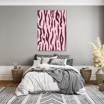 Pink and Purple Zebra Stripes Pre-Printed Canvas