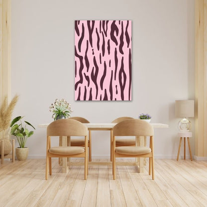 Pink and Purple Zebra Stripes Pre-Printed Canvas