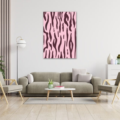 Pink and Purple Zebra Stripes Pre-Printed Canvas