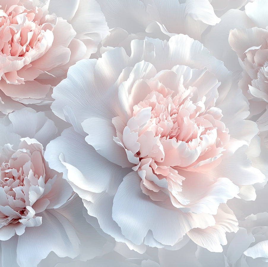 Pink and White Peonies Wallpaper