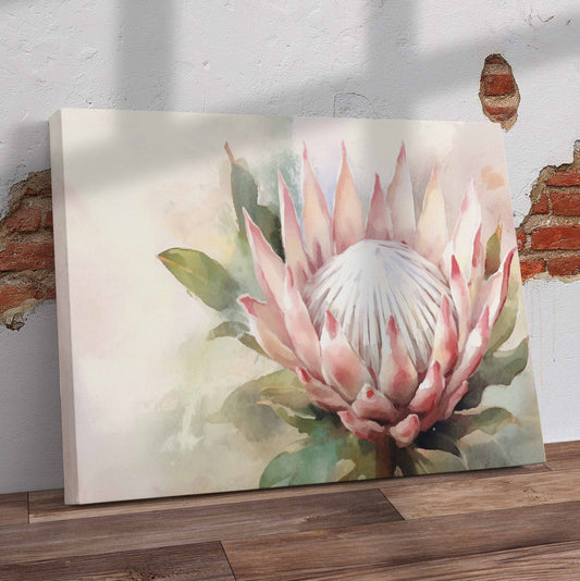 Protea Painting Pre-Printed Canvas