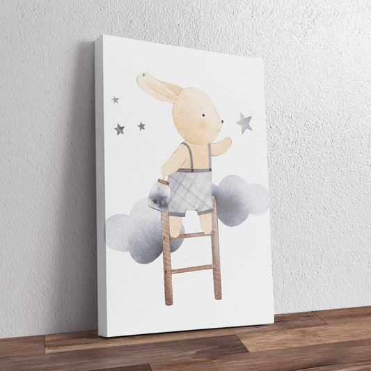 Reaching Bunny Pre-Printed Canvas