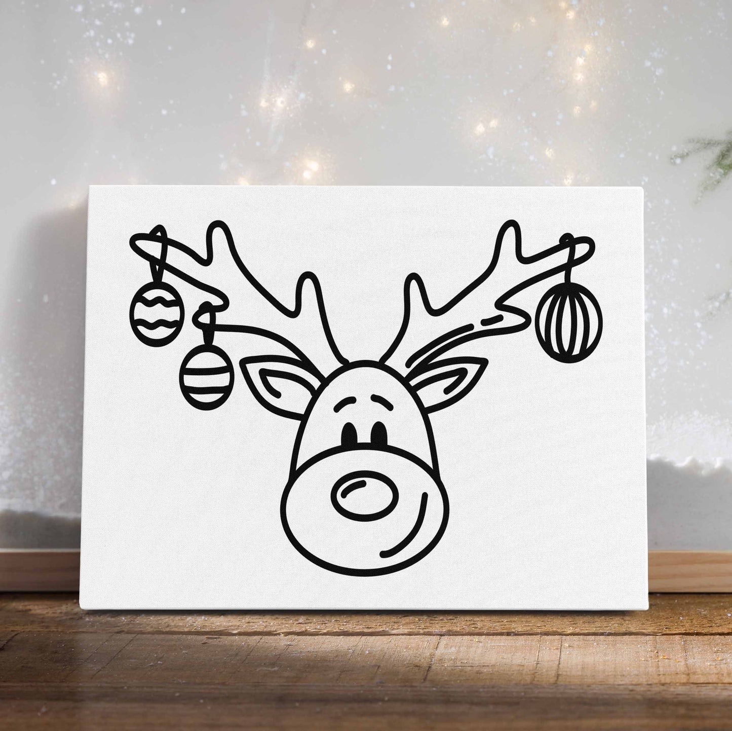 Reindeer Smiling Canvas Paint Kit