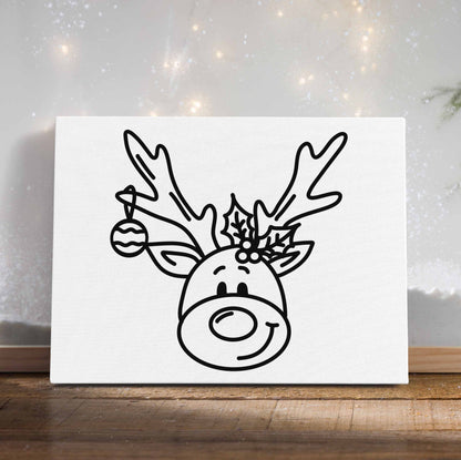 Reindeer with Jingle Bell Canvas Paint Kit