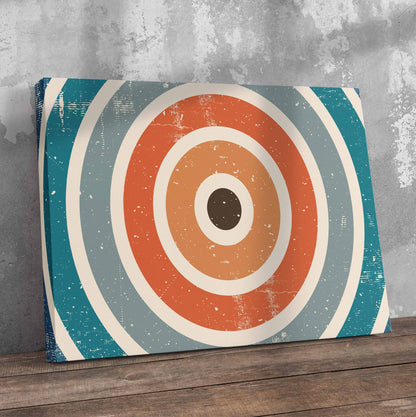 Retro Circles Pre-Printed Canvas