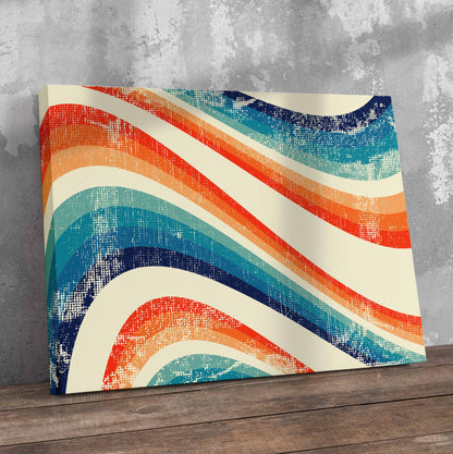 Retro Waves Pre-Printed Canvas