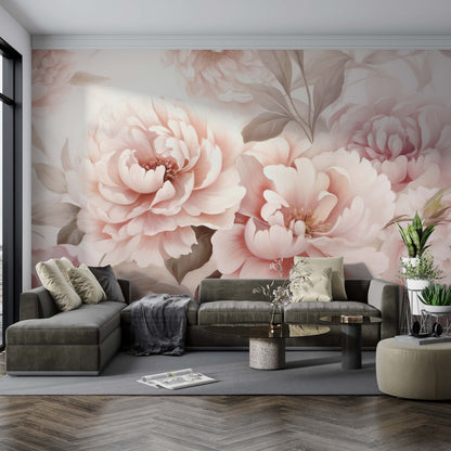 Romantic Watercolour Peony Wallpaper