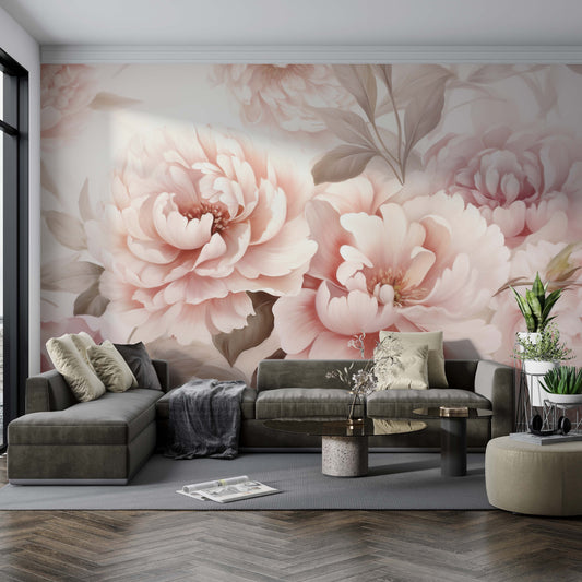 Romantic Watercolour Peony Wallpaper