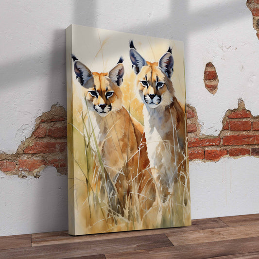 Watercolour Rooikat Pre-Printed Canvas