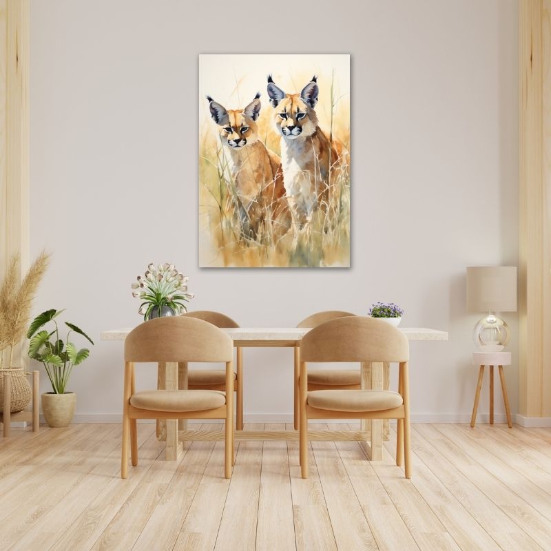 Watercolour Rooikat Pre-Printed Canvas