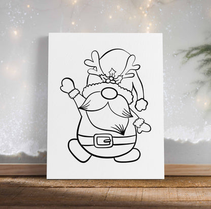 Reindeer Santa Canvas Paint Kit