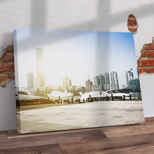 Shanghai Skyline Pre-Printed Canvas