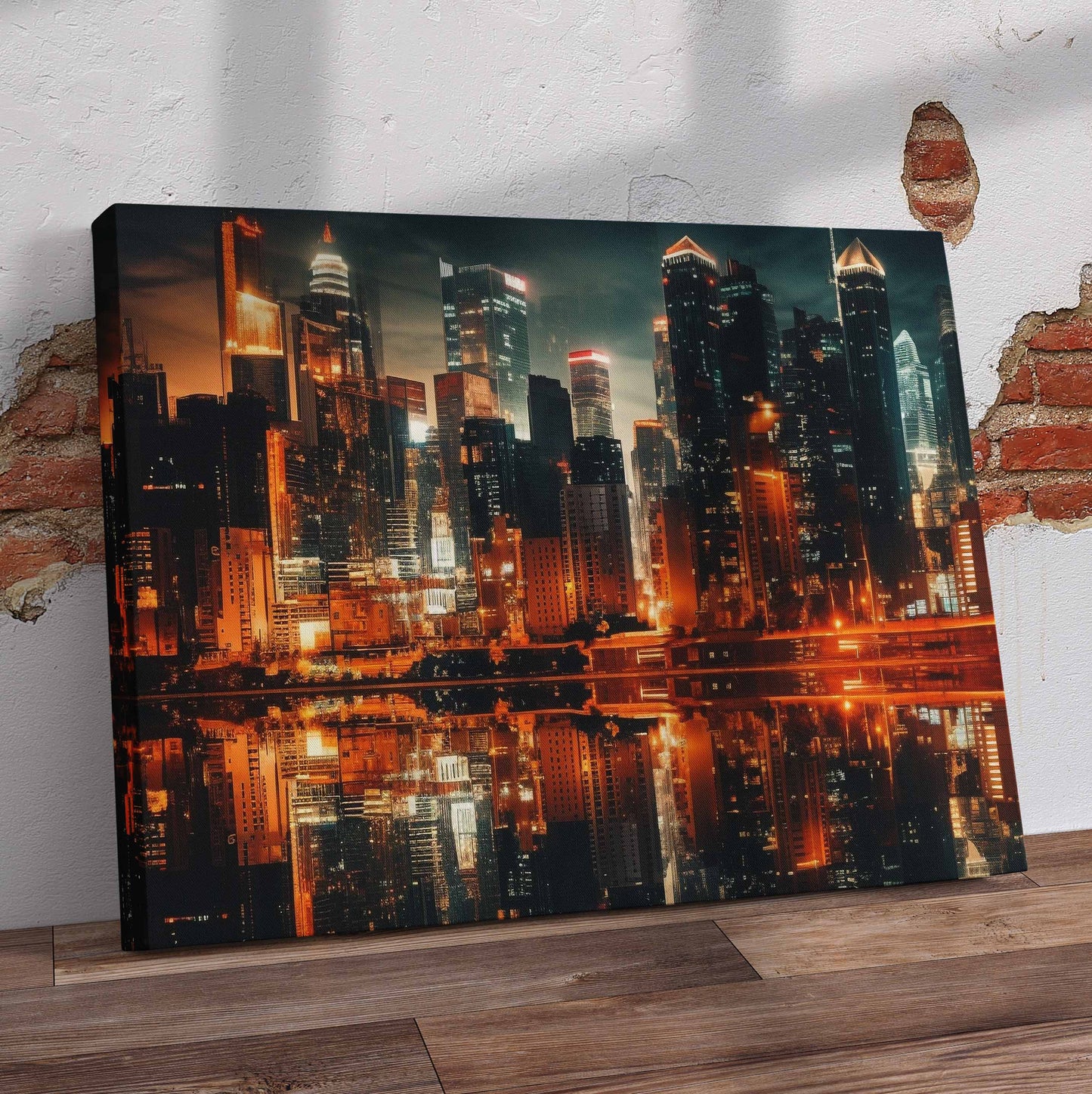 Skyline Glows Pre-Printed Canvas