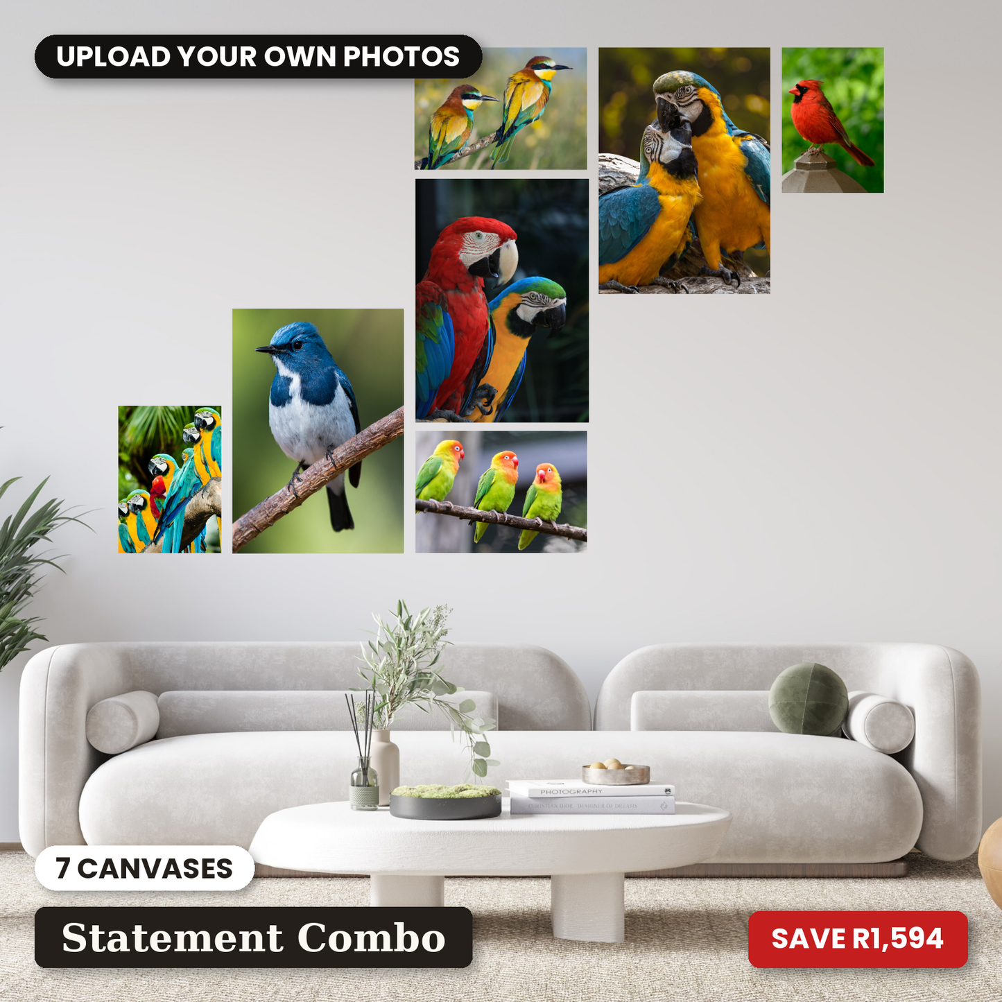 Sleek 7 Piece Statement Canvas Combo